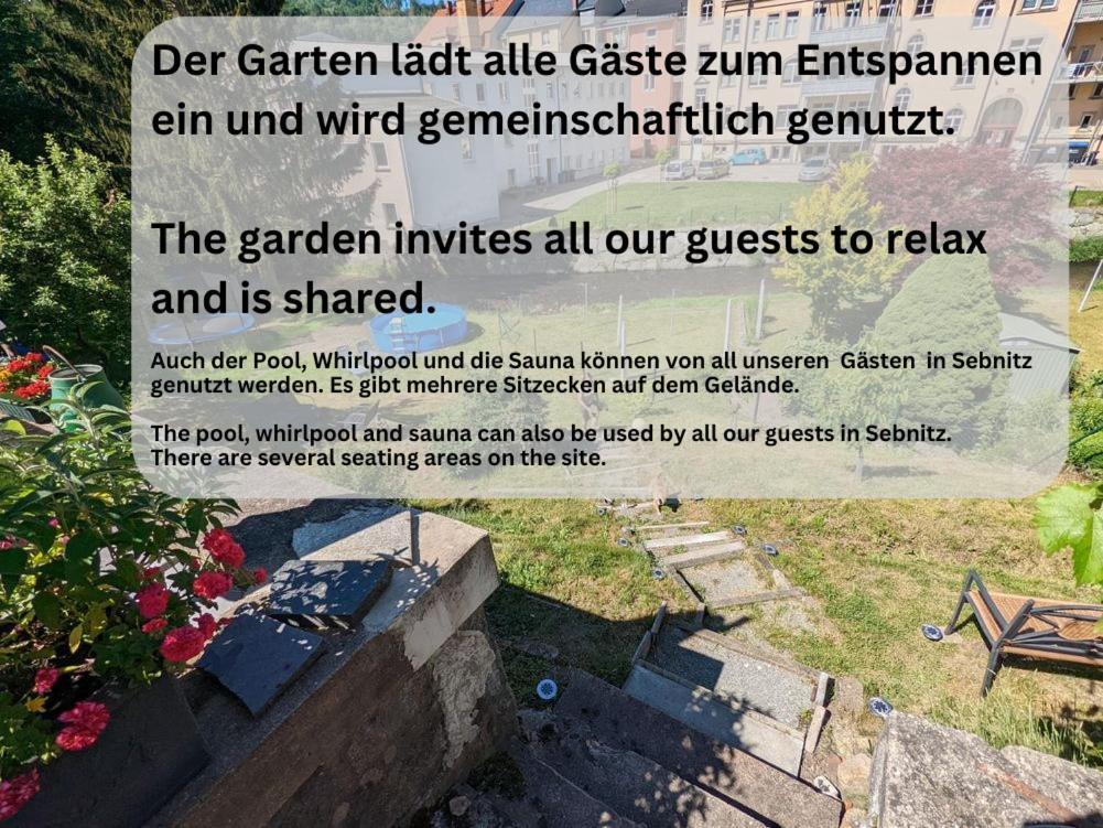 Zi2 - Urlaubsmagie - Whirlpool, Sauna Und Garten Apartamento Sebnitz Exterior foto